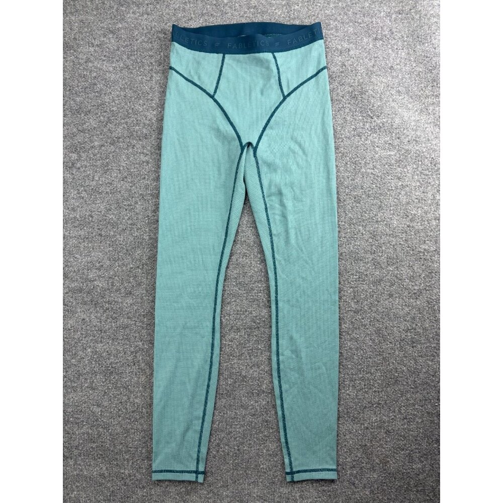 Fabletics Waffle‎ High-Waisted Leggings Women's Medium Mint Athletic Layer NWT